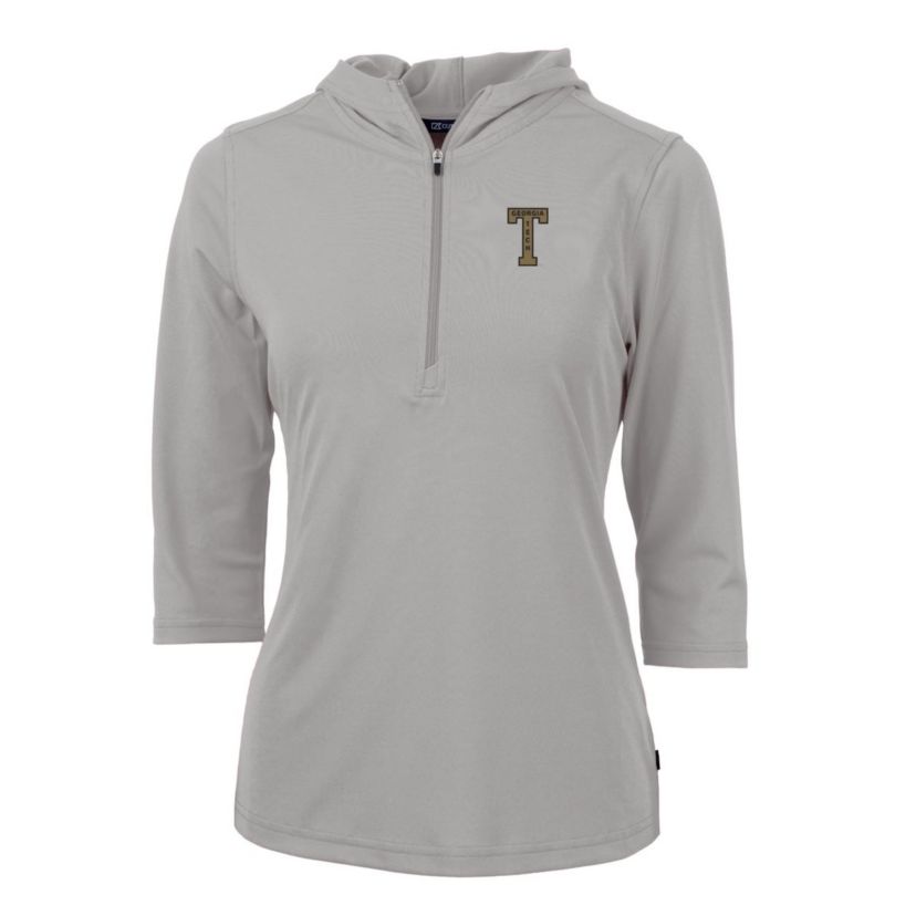 Georgia Tech Yellow Jackets NCAA Georgia Tech Jackets Vault Virtue Eco Pique Recycled Half-Zip Pullover Hoodie