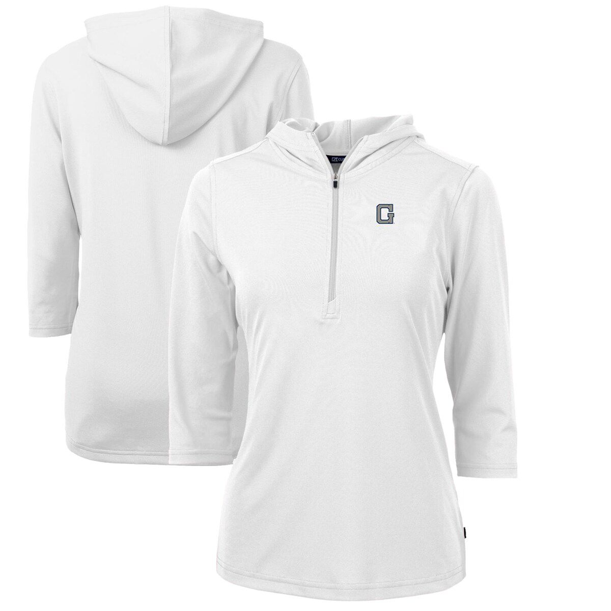 NCAA Georgetown Hoyas Vault Virtue Eco Pique Recycled Half-Zip Pullover Hoodie