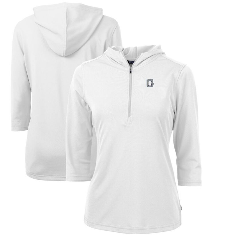 NCAA Georgetown Hoyas Vault Virtue Eco Pique Recycled Half-Zip Pullover Hoodie