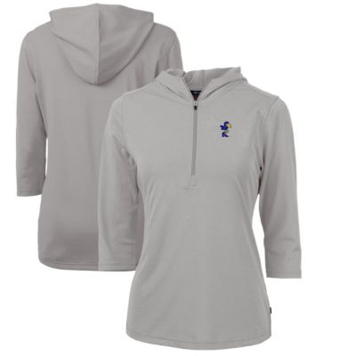 NCAA Kansas Jayhawks Vault Virtue Eco Pique Recycled Half-Zip Pullover Hoodie