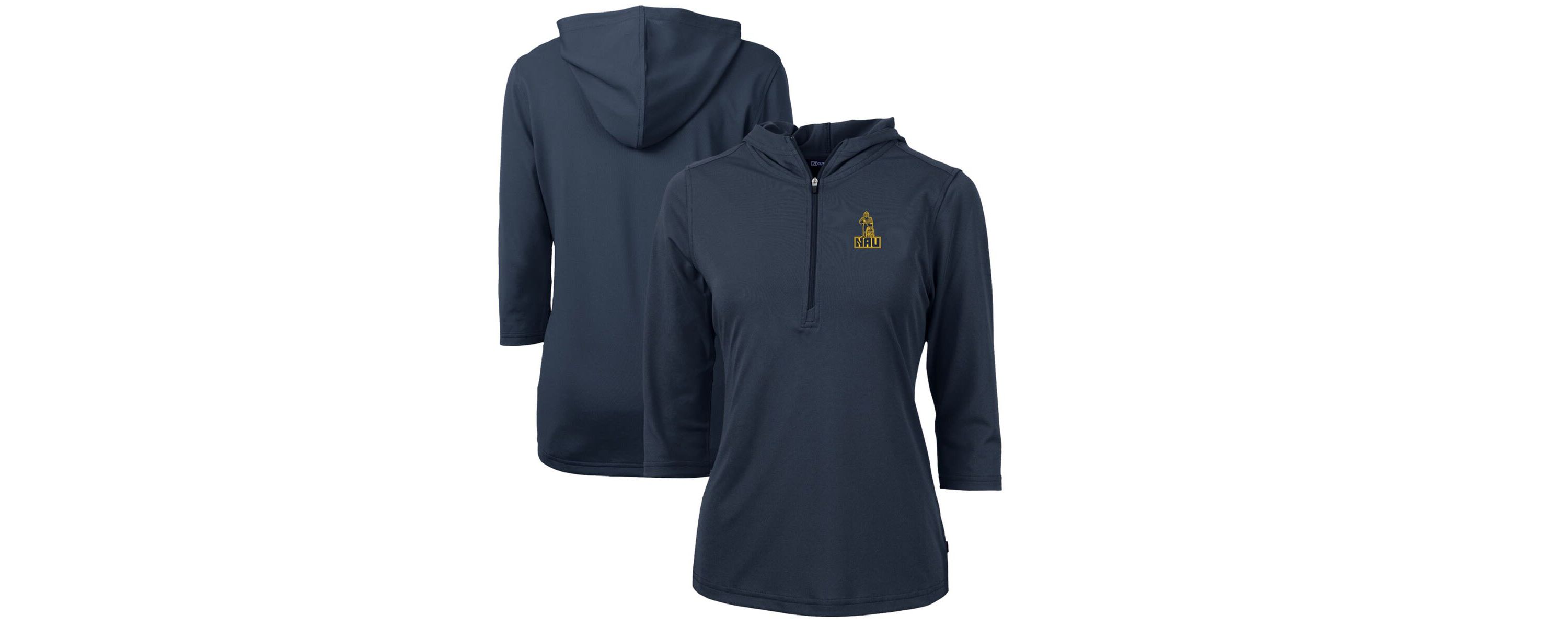 NCAA Northern Arizona Lumberjacks Vault Virtue Eco Pique Recycled Half-Zip Pullover Hoodie