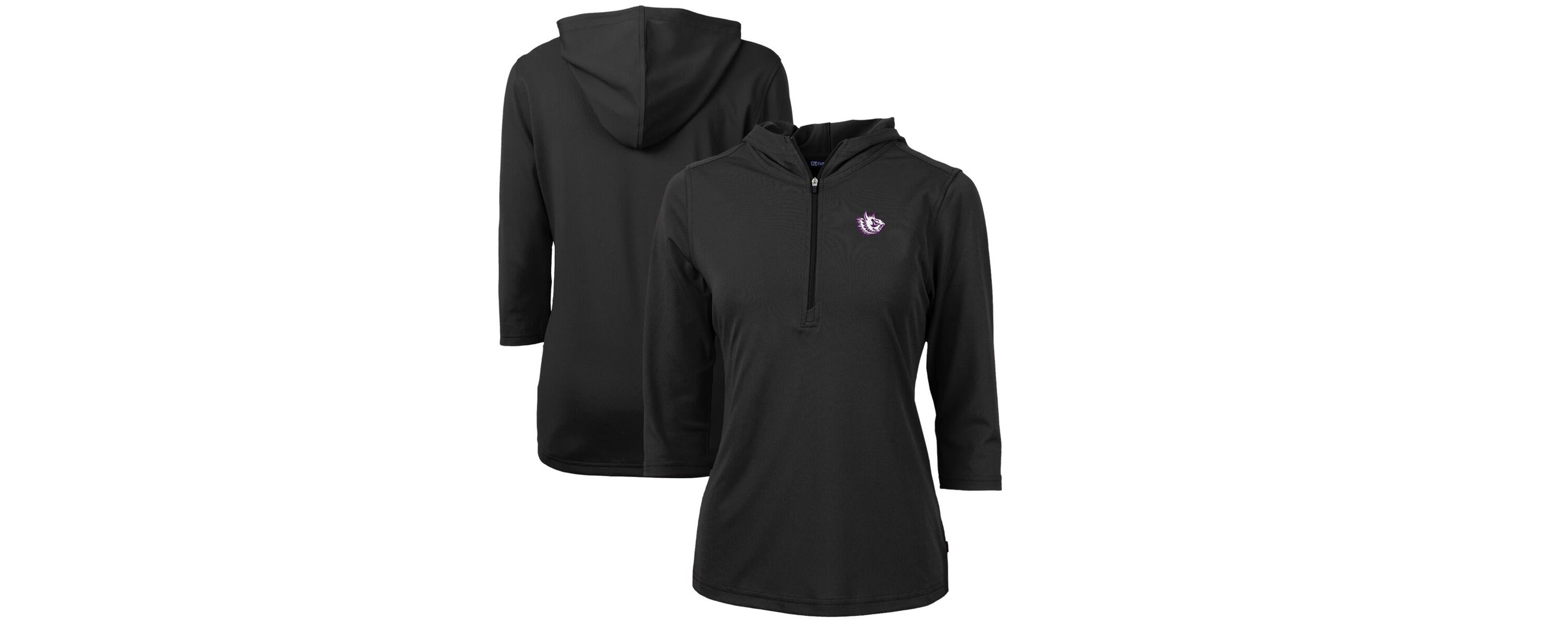 NCAA TCU Horned Frogs Vault Virtue Eco Pique Recycled Half-Zip Pullover Hoodie