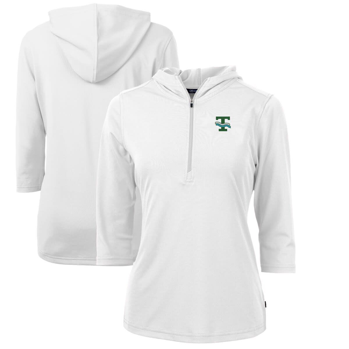Tulane Green Wave NCAA Tulane Wave Vault Virtue Eco Pique Recycled Half-Zip Pullover Hoodie