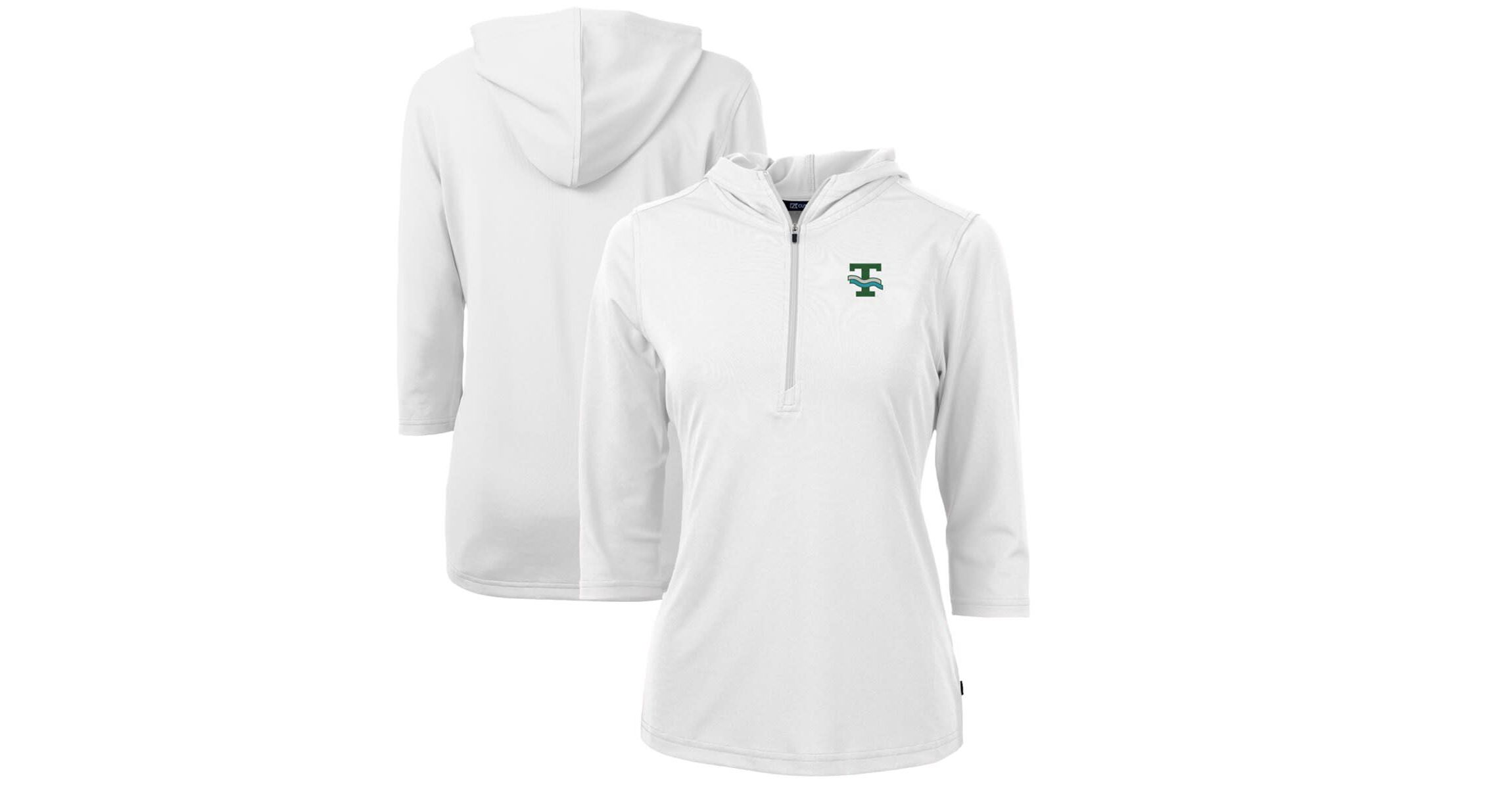 Tulane Green Wave NCAA Tulane Wave Vault Virtue Eco Pique Recycled Half-Zip Pullover Hoodie