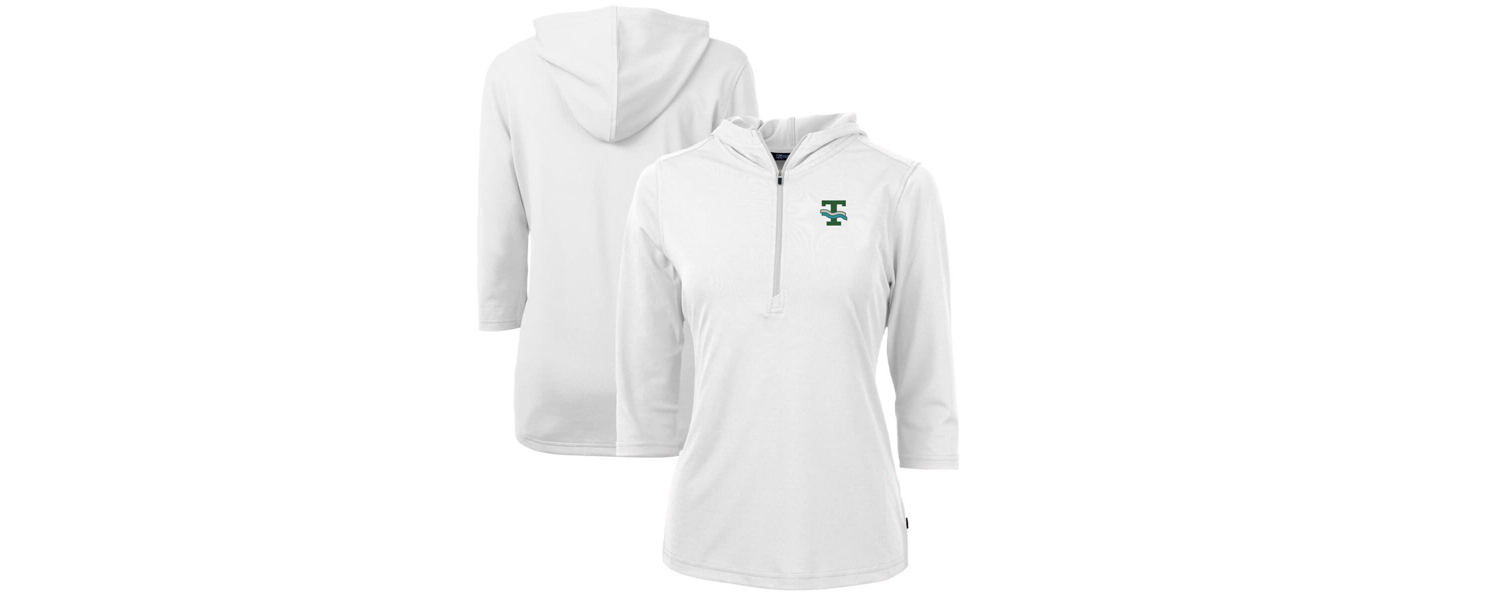 Tulane Green Wave NCAA Tulane Wave Vault Virtue Eco Pique Recycled Half-Zip Pullover Hoodie
