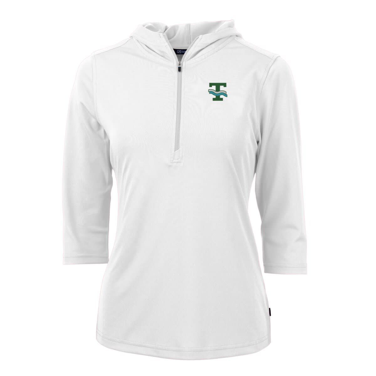 Tulane Green Wave NCAA Tulane Wave Vault Virtue Eco Pique Recycled Half-Zip Pullover Hoodie