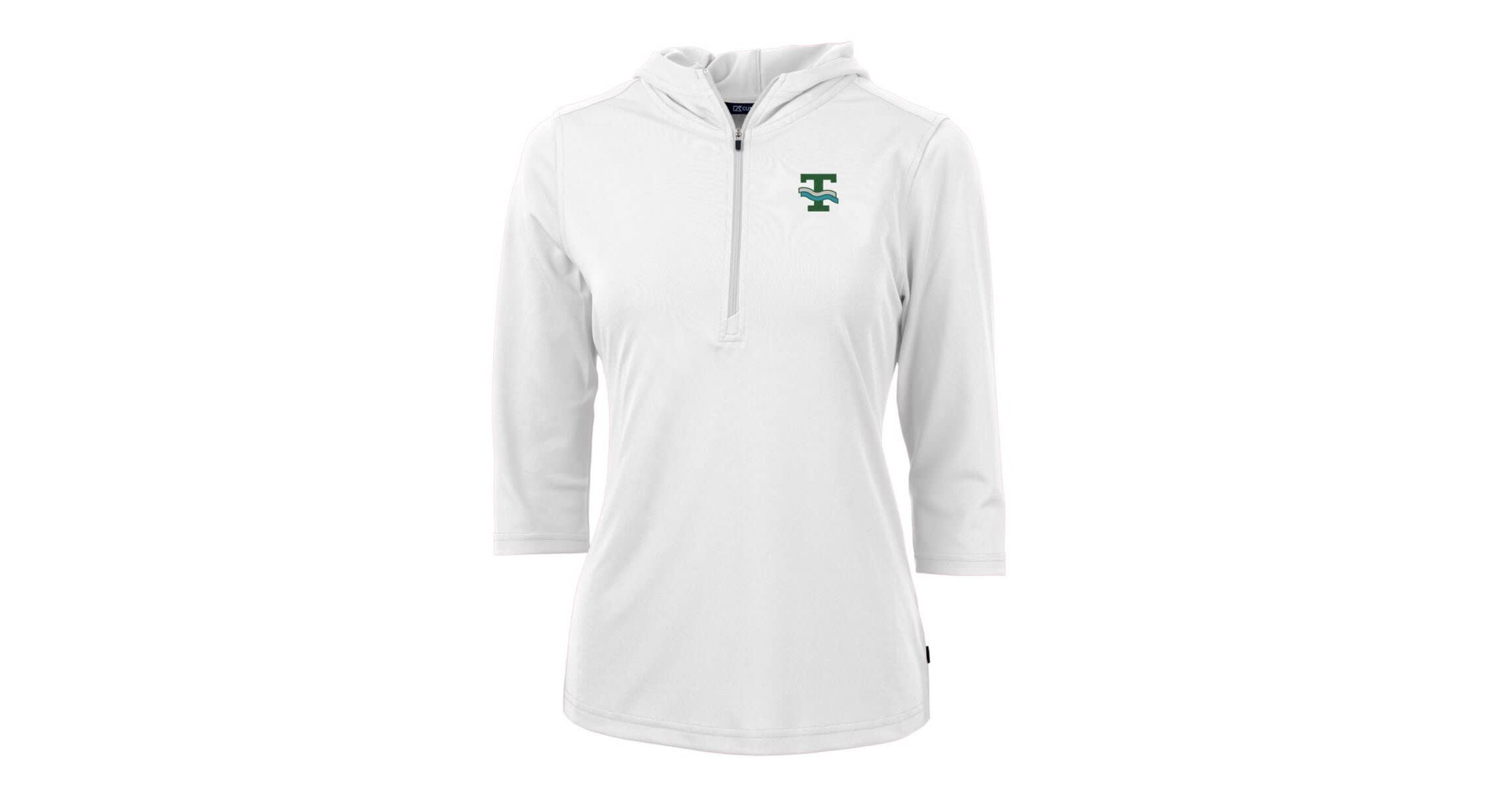 Tulane Green Wave NCAA Tulane Wave Vault Virtue Eco Pique Recycled Half-Zip Pullover Hoodie