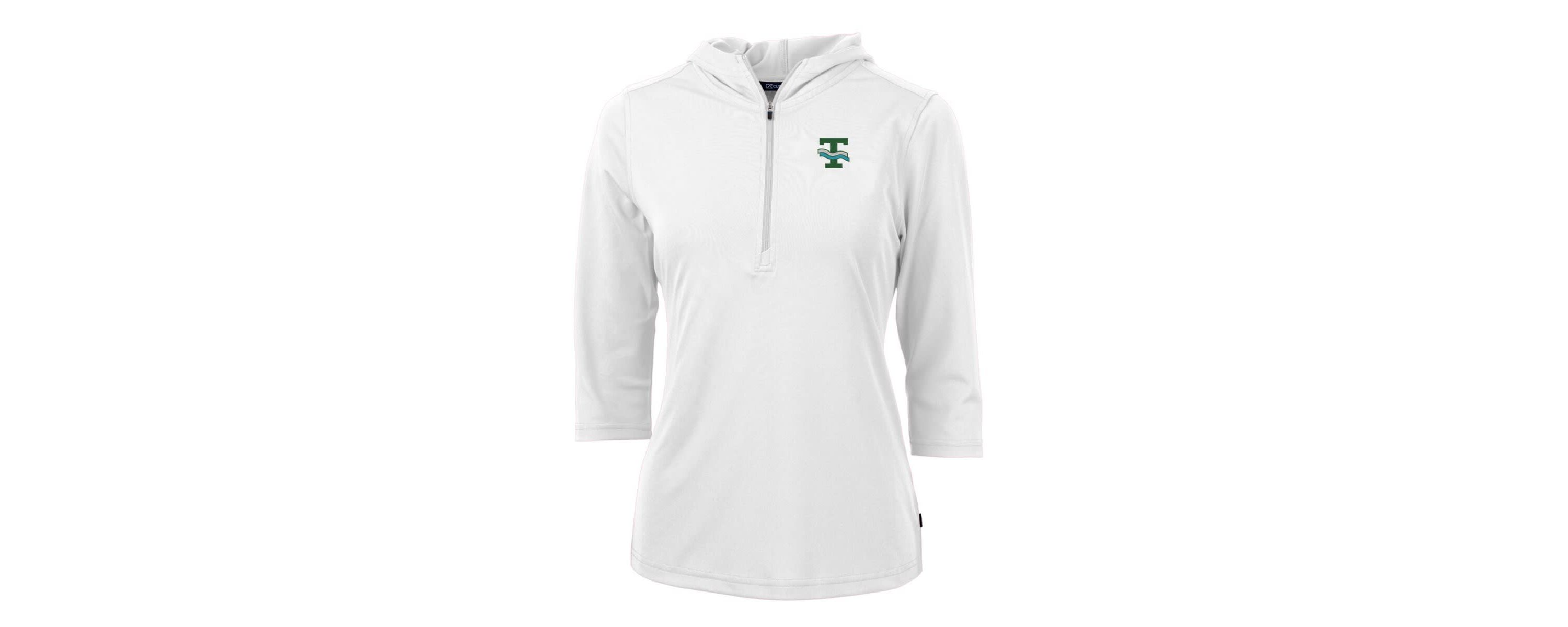 Tulane Green Wave NCAA Tulane Wave Vault Virtue Eco Pique Recycled Half-Zip Pullover Hoodie