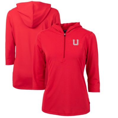 NCAA Utah Utes Vault Virtue Eco Pique Recycled Half-Zip Pullover Hoodie