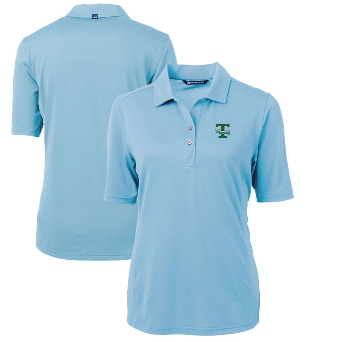 Tulane Green Wave NCAA Light Tulane Wave Team Virtue Eco Pique Recycled Polo