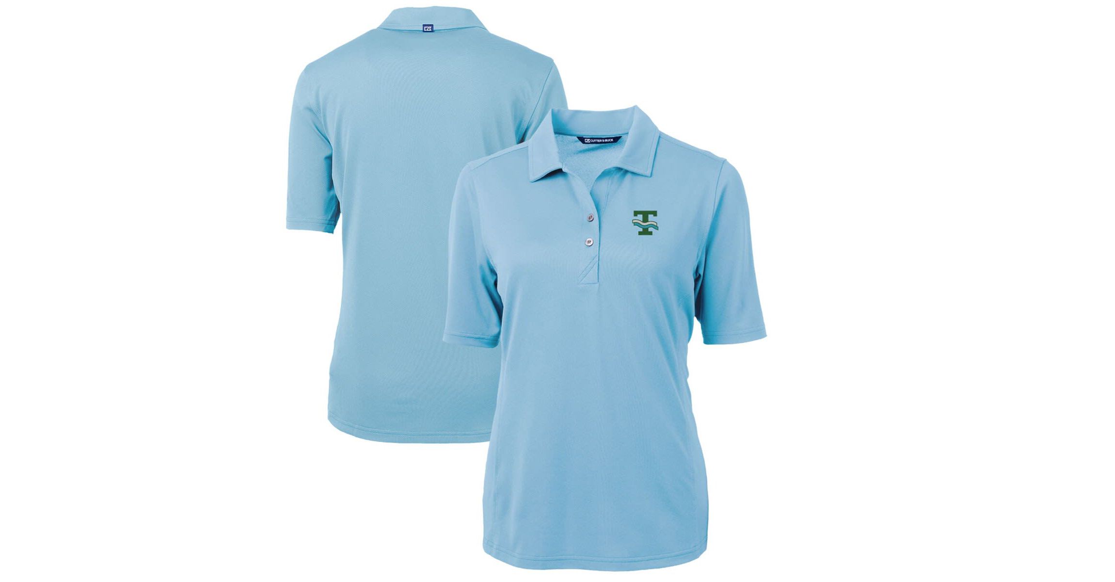 Tulane Green Wave NCAA Light Tulane Wave Team Virtue Eco Pique Recycled Polo
