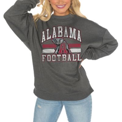 Gameday Couture Alabama Crimson Tide NCAA Alabama Tide Good Vibes Premium Fleece Drop Shoulder Pullover Sweatshirt, Grey, Medium -  0796026052733