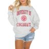 NCAA Cincinnati Bearcats Oversized Good Vibes Premium Fleece Drop Shoulder Pullover Sweatshirt