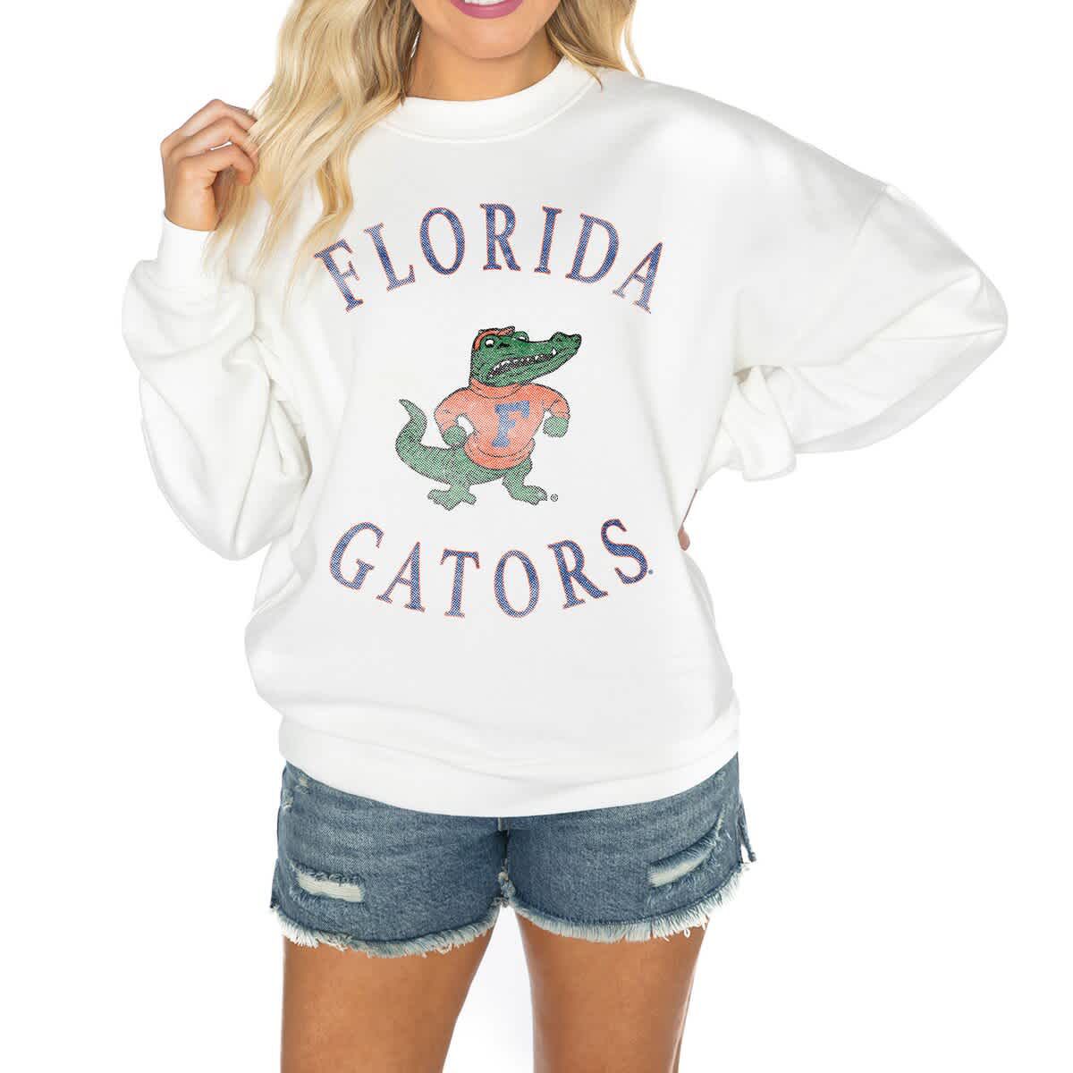 NCAA Florida Gators Good Vibes Premium Fleece Drop Shoulder Pullover Sweatshirt