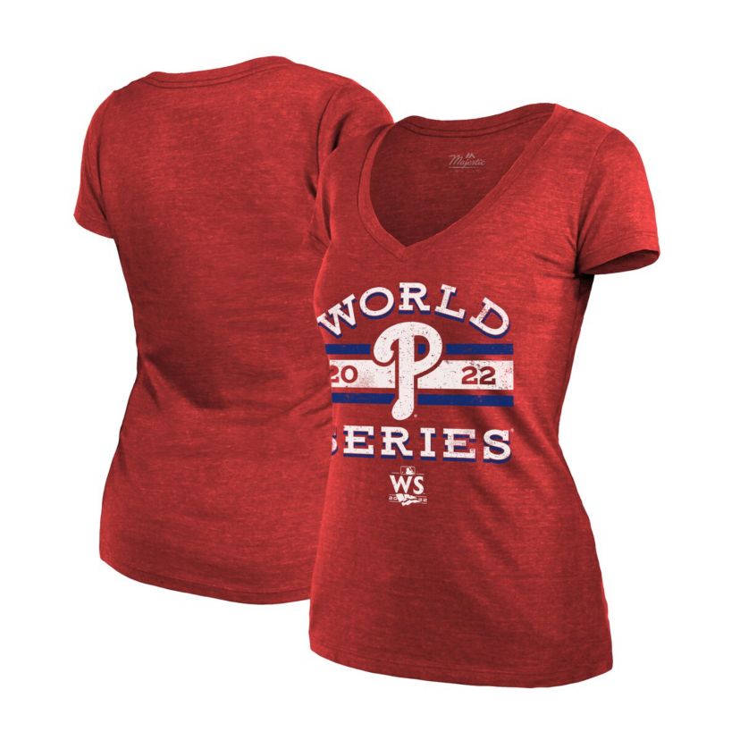MLB Philadelphia Phillies 2022 World Series Modest V-Neck T-Shirt