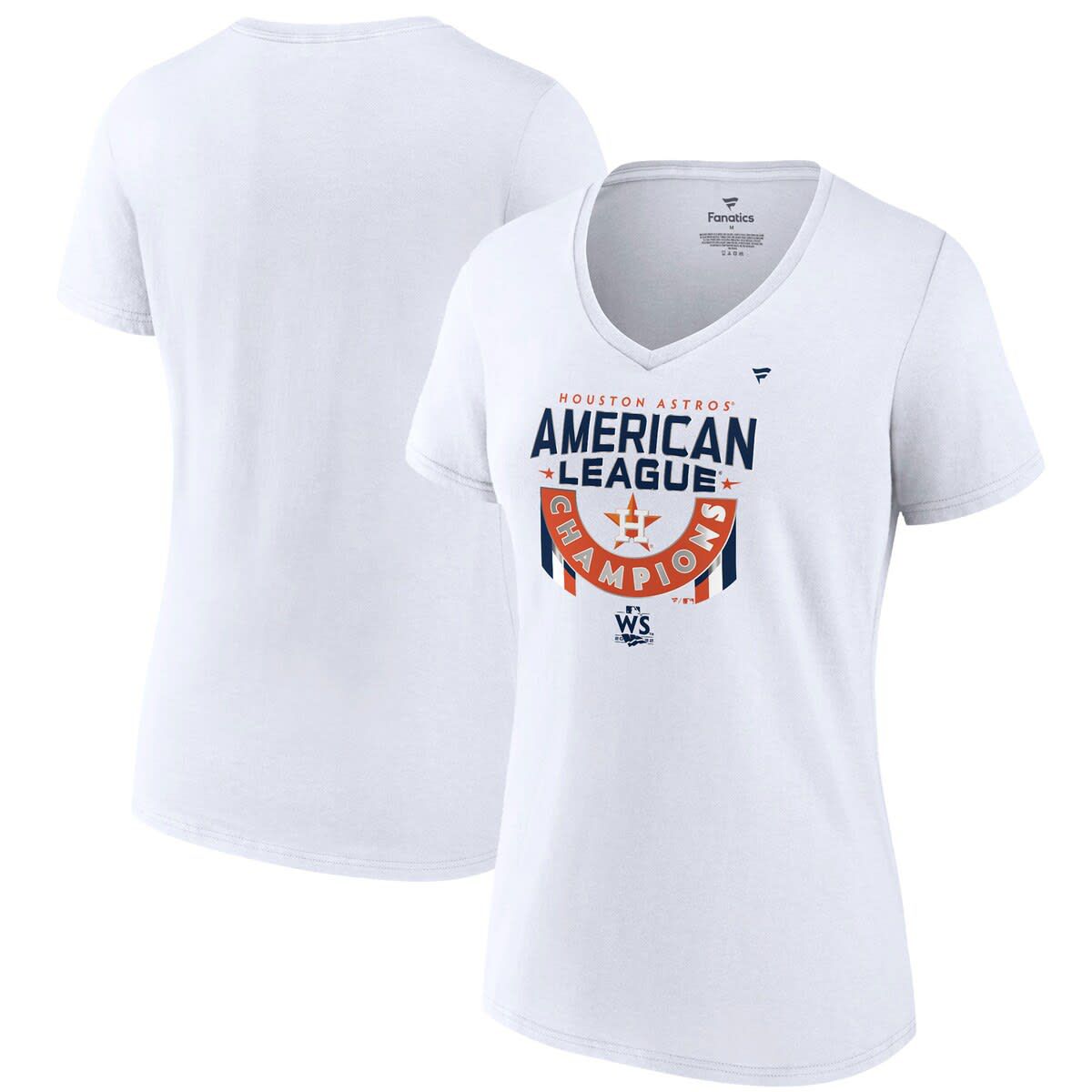 MLB Fanatics Houston Astros 2022 American League s Locker Room Plus Size V-Neck T-Shirt