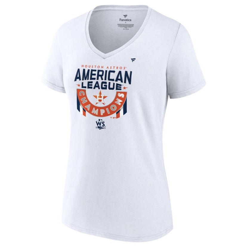 MLB Fanatics Houston Astros 2022 American League s Locker Room Plus Size V-Neck T-Shirt