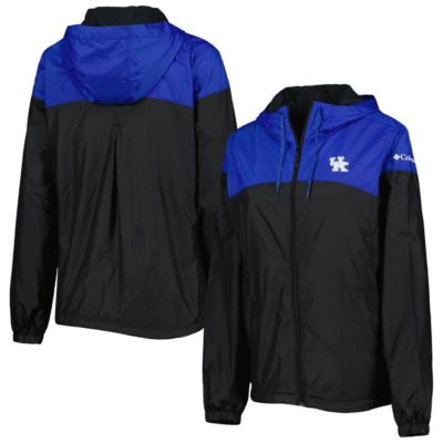 NCAA Black/Royal Kentucky Wildcats Flash Forward Full-Zip Hoodie Windbreaker Jacket