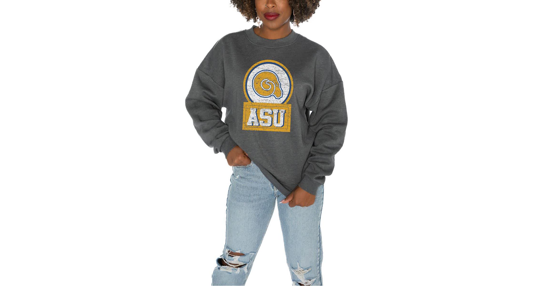 NCAA Albany State Golden Rams Oversized Drop Shoulder Fleece Drop Pullover Sweatshirt