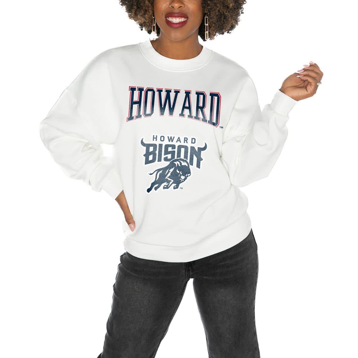 NCAA Howard Bison Oversized Drop Shoulder Fleece Drop Pullover Sweatshirt