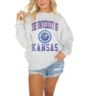 NCAA Kansas Jayhawks Oversized Drop Shoulder Fleece Drop Pullover Sweatshirt
