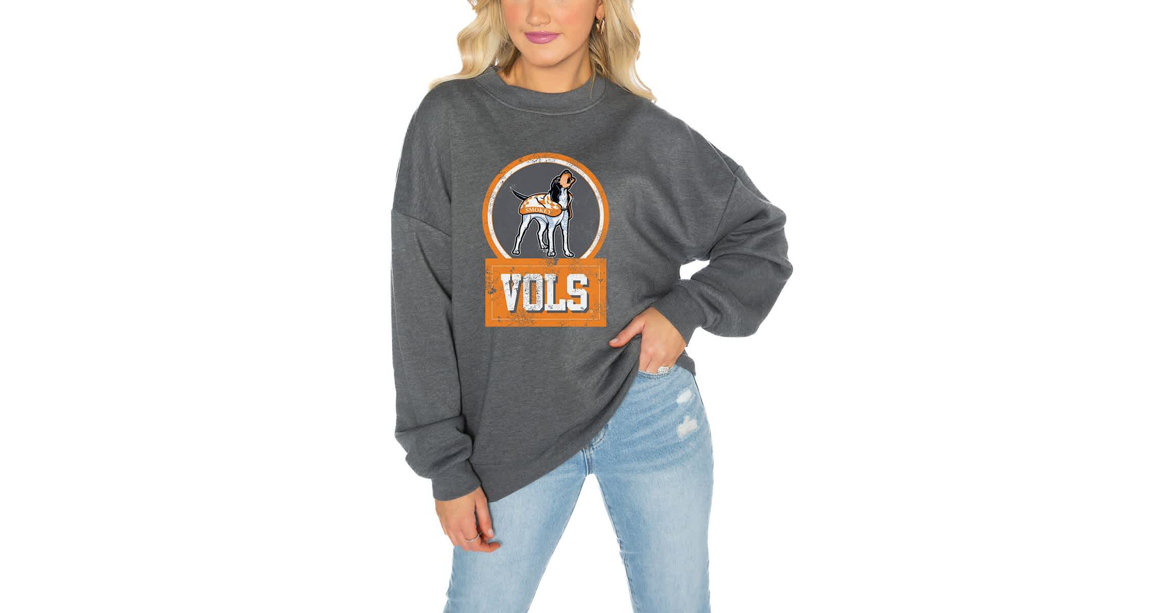NCAA Tennessee Volunteers Oversized Drop Shoulder Fleece Drop Pullover Sweatshirt