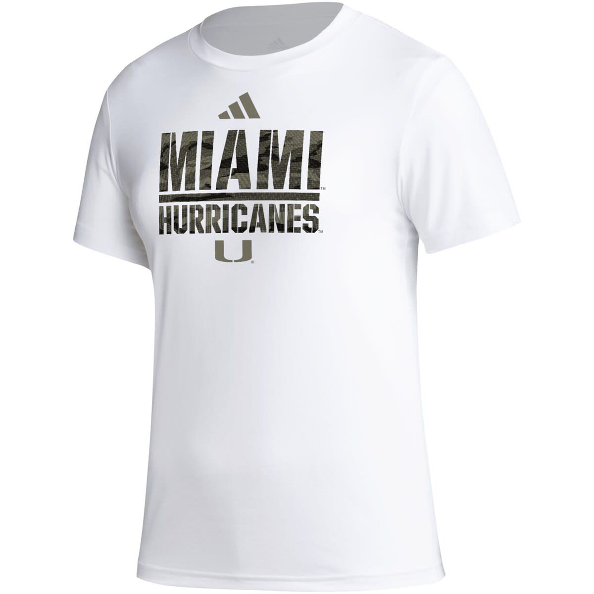Miami (FL) Hurricanes NCAA Miami Hurricanes AEROREADY Military Appreciation Pregame T-Shirt