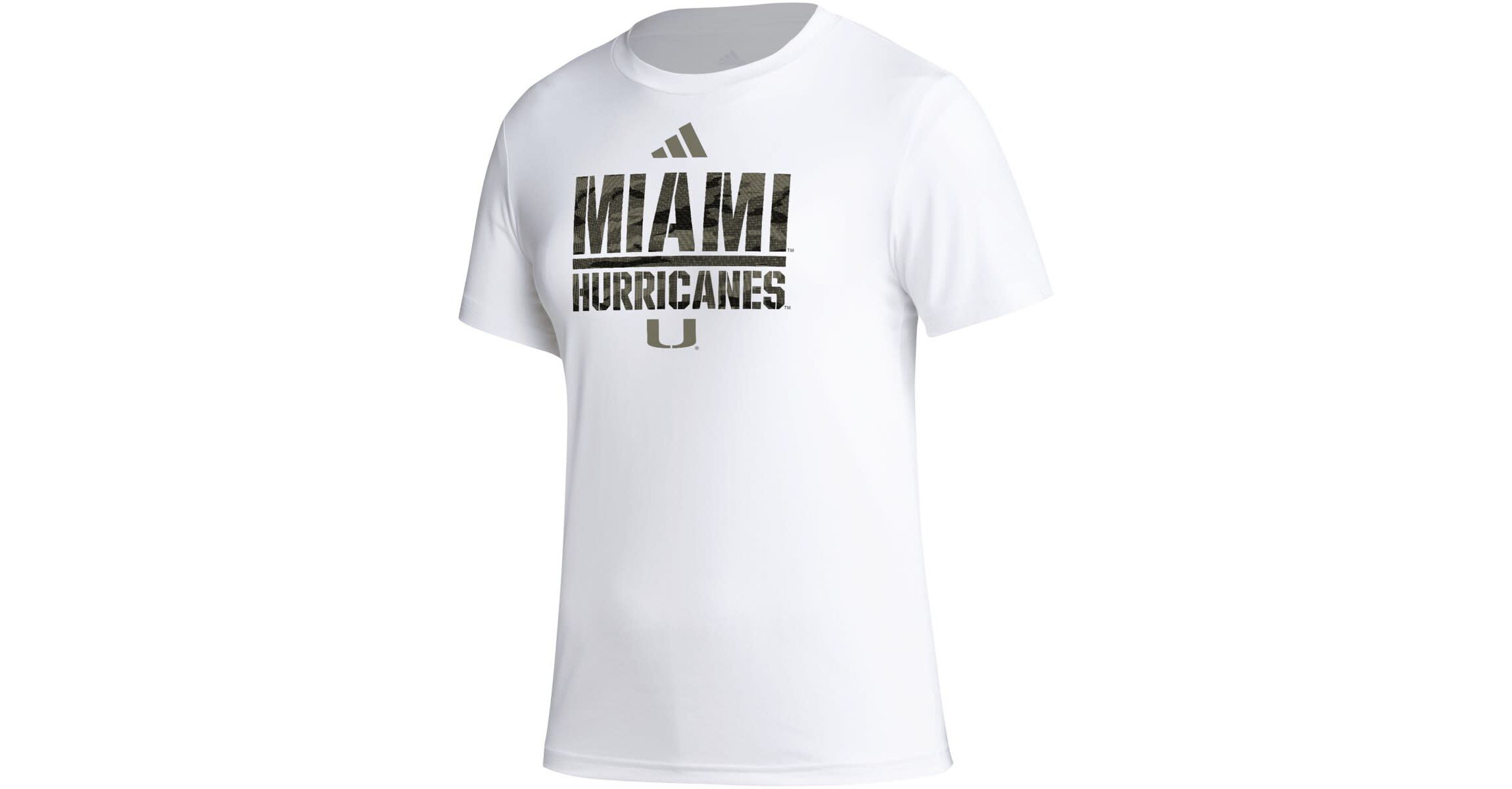 Miami (FL) Hurricanes NCAA Miami Hurricanes AEROREADY Military Appreciation Pregame T-Shirt