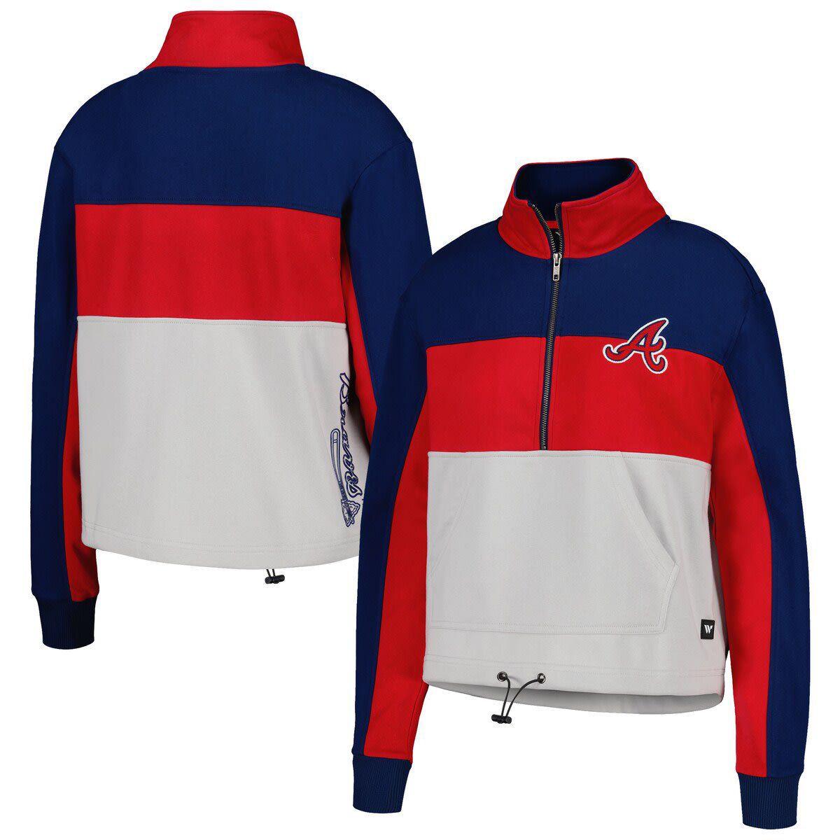 MLB Atlanta Braves Colorblock 1/4 Zip Jacket