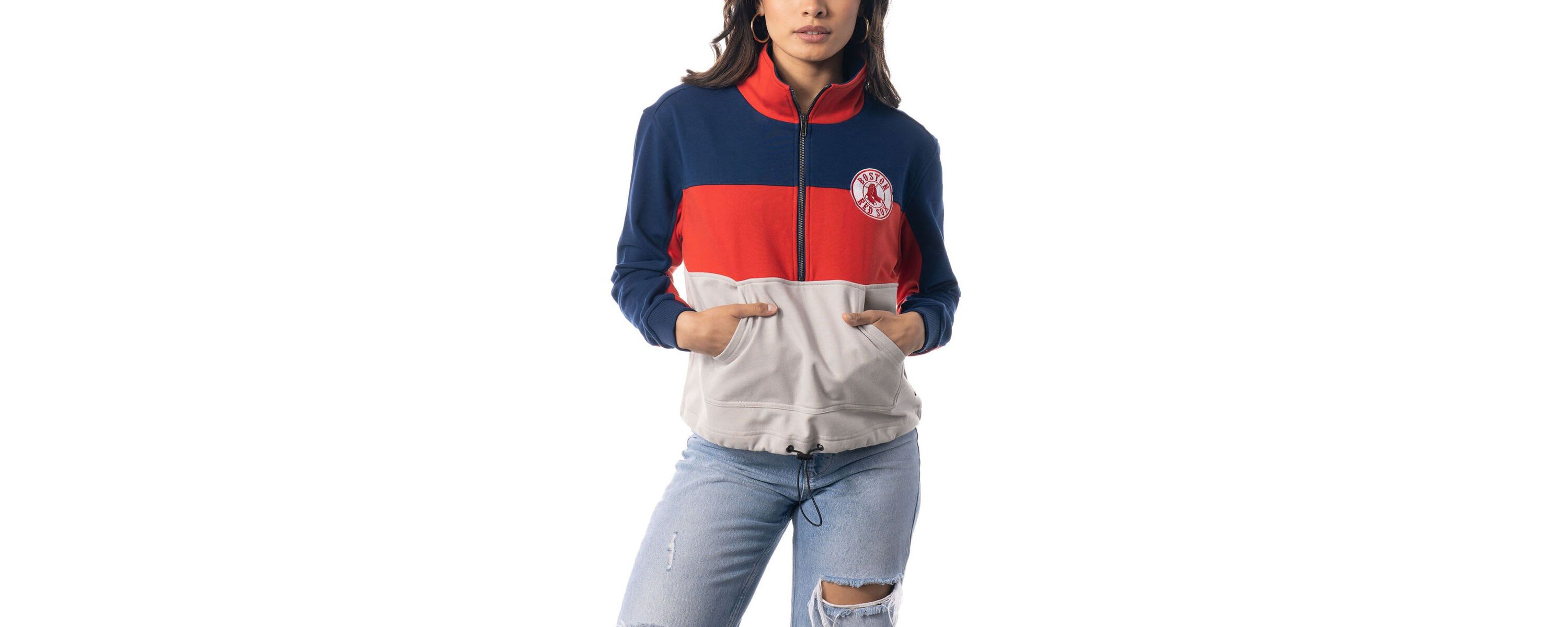 Boston Red Sox MLB Boston Sox Colorblock 1/4 Zip Jacket
