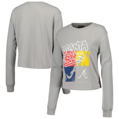 MLB Atlanta Braves Cropped Long Sleeve T-Shirt