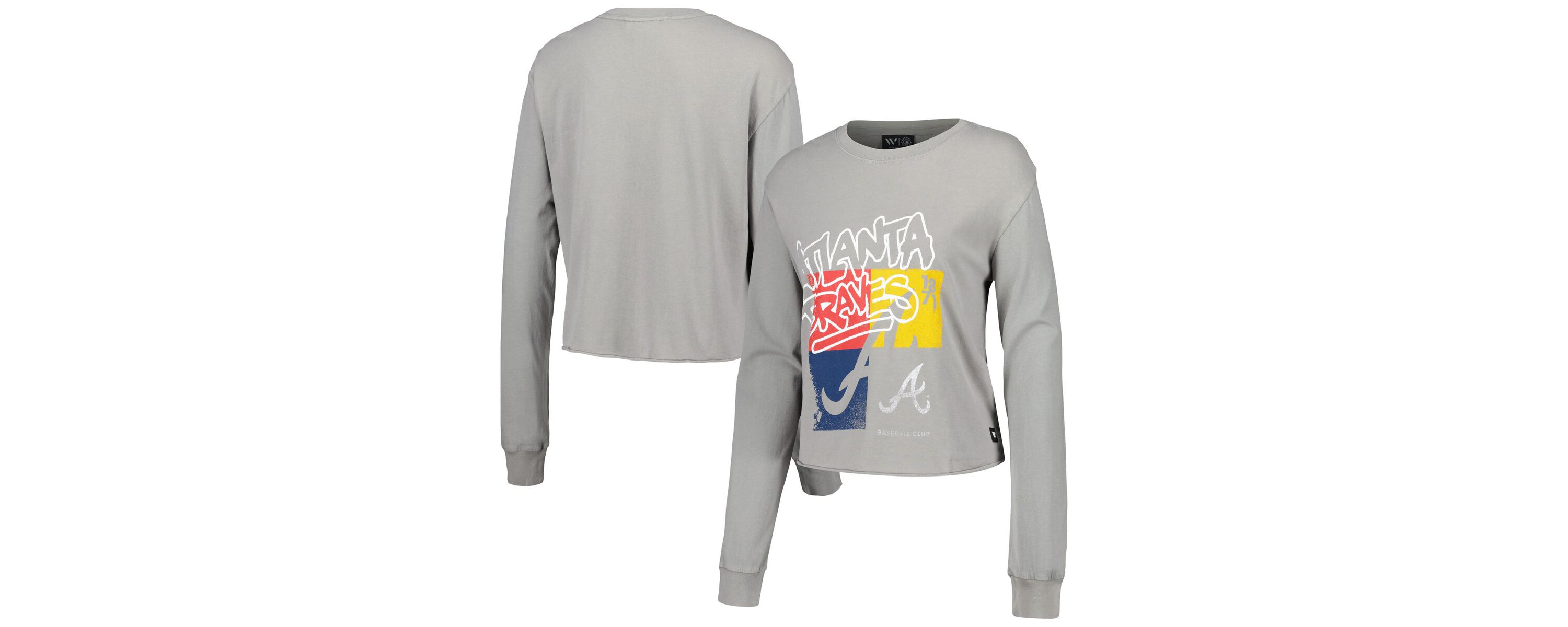 MLB Atlanta Braves Cropped Long Sleeve T-Shirt