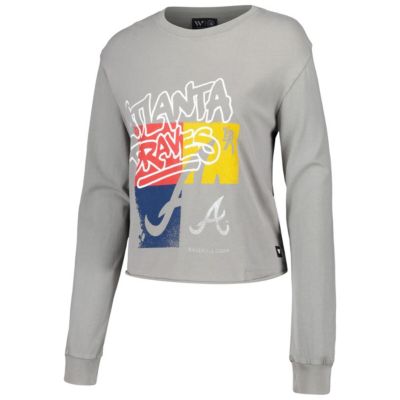 MLB Atlanta Braves Cropped Long Sleeve T-Shirt