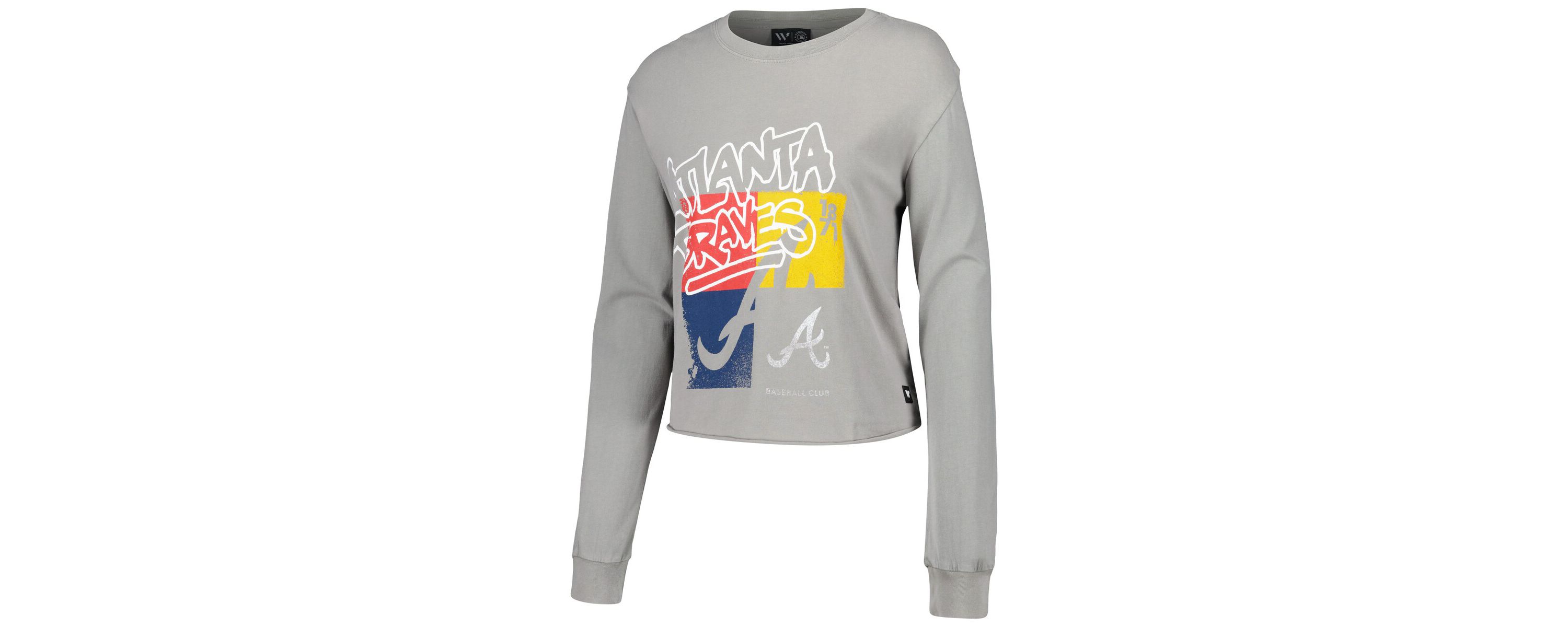 MLB Atlanta Braves Cropped Long Sleeve T-Shirt