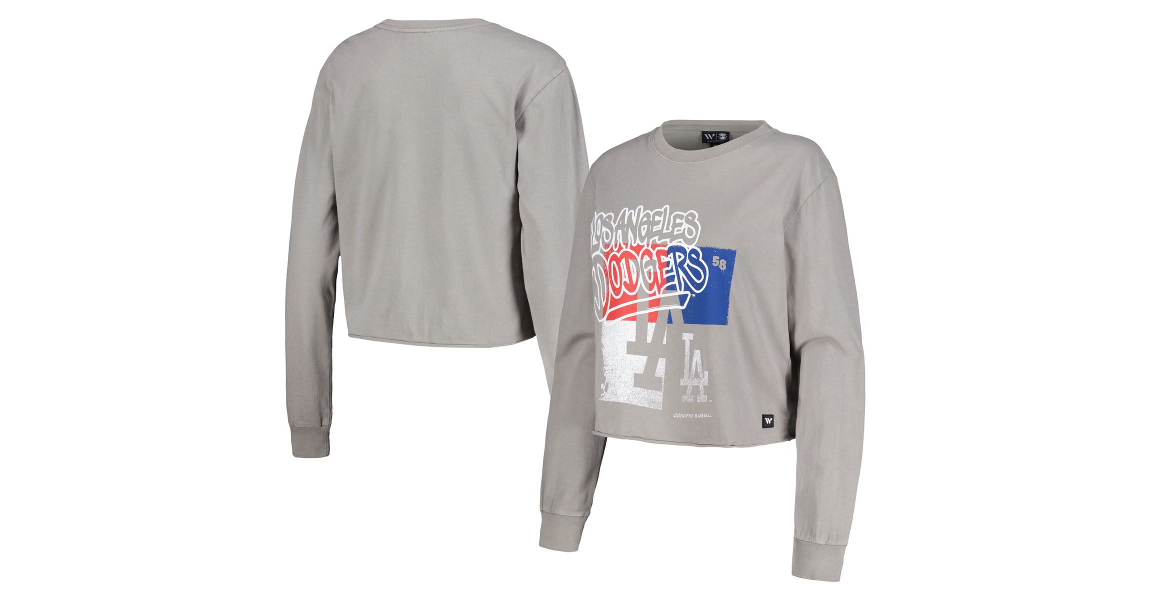 MLB Los Angeles Dodgers Cropped Long Sleeve T-Shirt