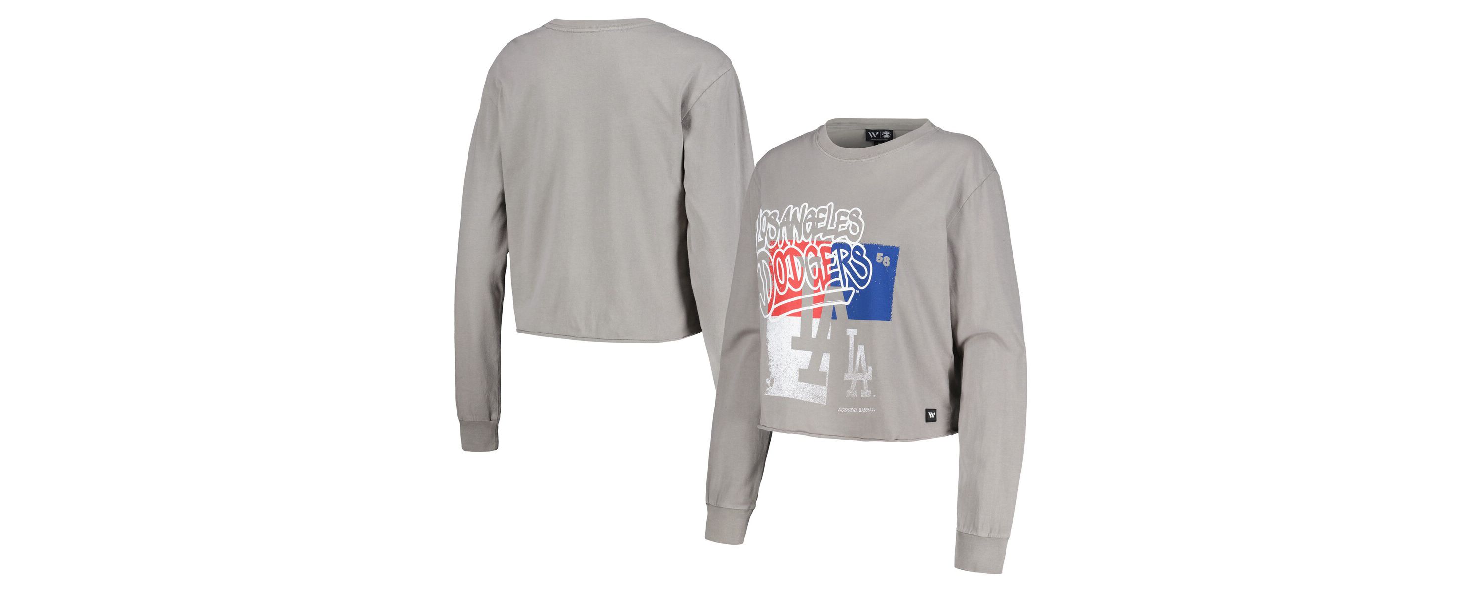 MLB Los Angeles Dodgers Cropped Long Sleeve T-Shirt
