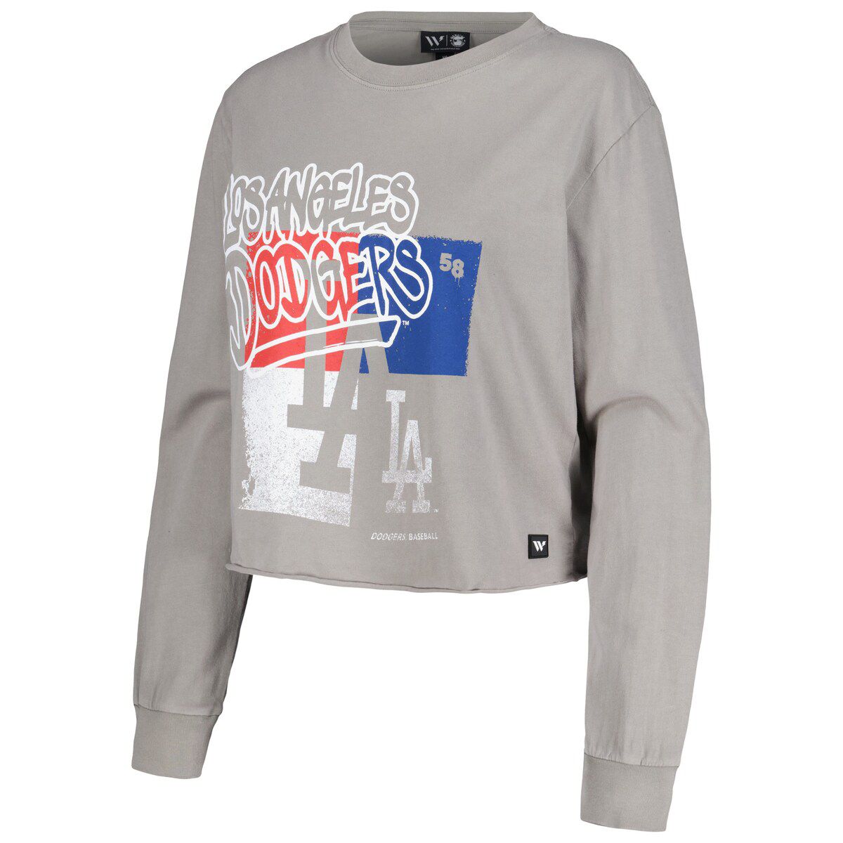 MLB Los Angeles Dodgers Cropped Long Sleeve T-Shirt