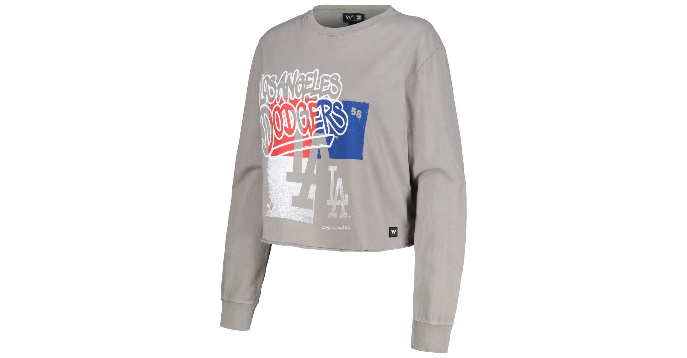 MLB Los Angeles Dodgers Cropped Long Sleeve T-Shirt