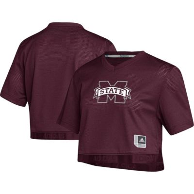 NCAA Mississippi State Bulldogs Primegreen V-Neck Cropped Jersey