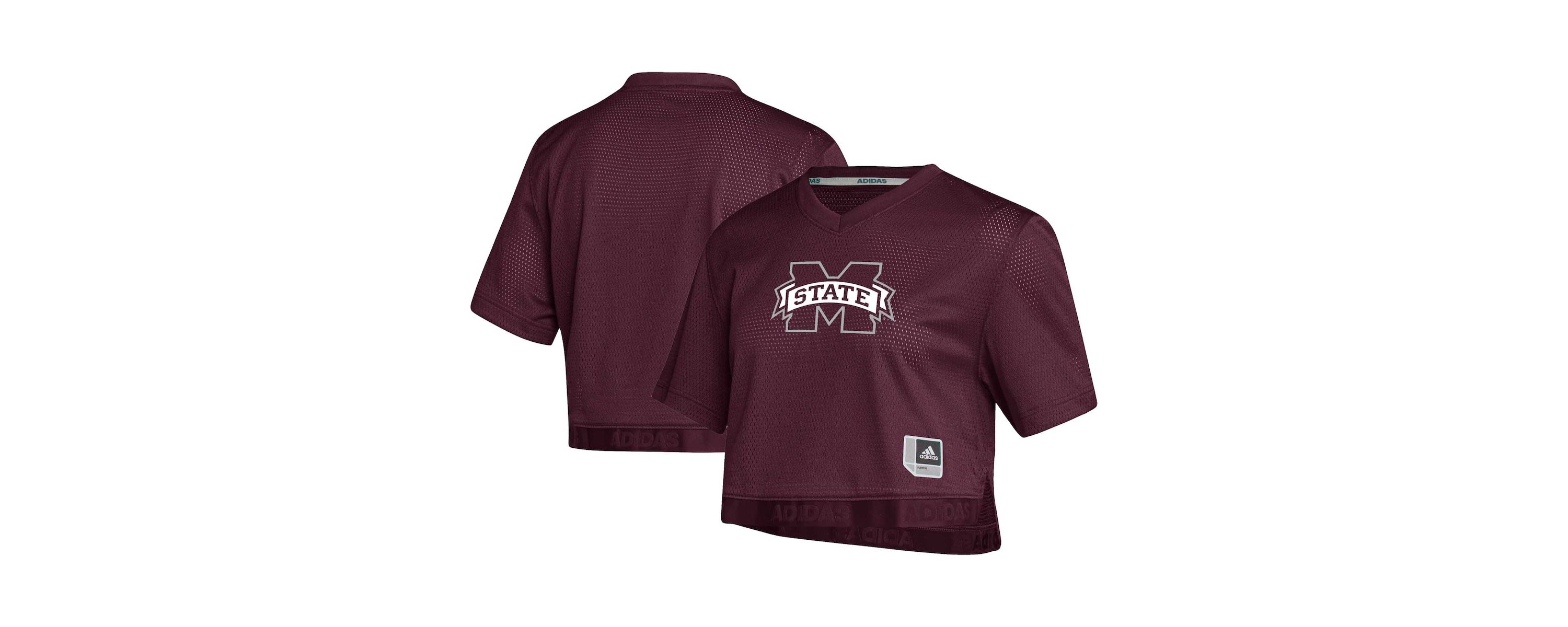 NCAA Mississippi State Bulldogs Primegreen V-Neck Cropped Jersey