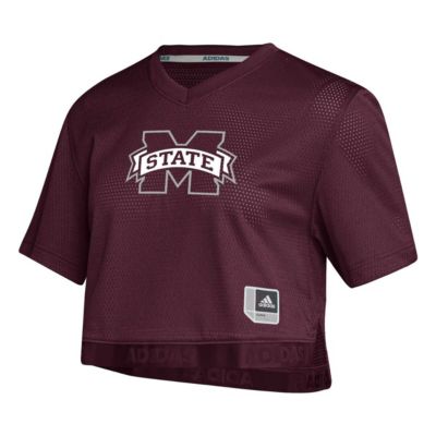 NCAA Mississippi State Bulldogs Primegreen V-Neck Cropped Jersey