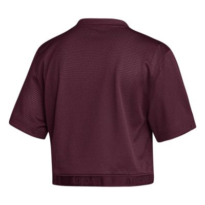 NCAA Mississippi State Bulldogs Primegreen V-Neck Cropped Jersey