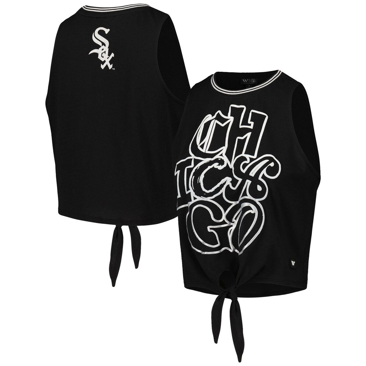 Chicago White Sox MLB Chicago Sox Twisted Tie Front Tank Top