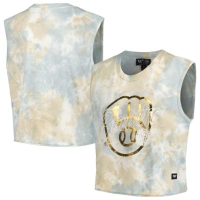 MLB Milwaukee Brewers Washed Muscle Tank Top