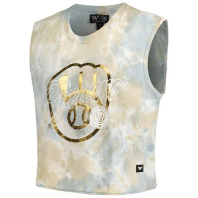 MLB Milwaukee Brewers Washed Muscle Tank Top
