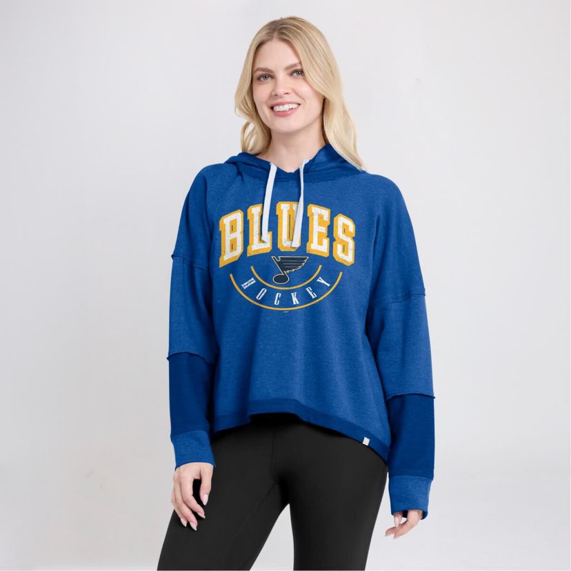 NHL Fanatics St. Louis Blues Lux Lounge Helmet Arch Pullover Hoodie