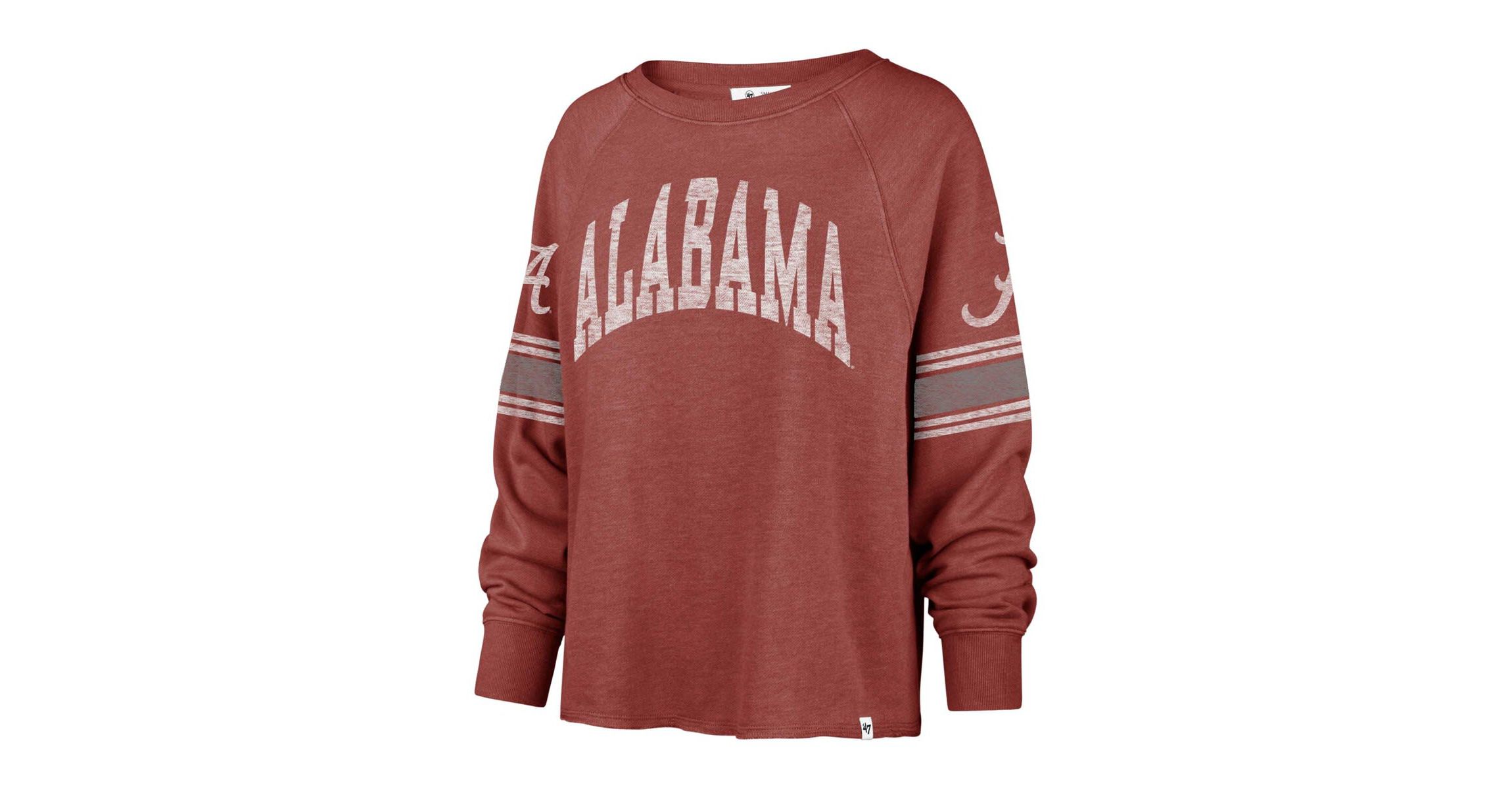 Alabama Crimson Tide NCAA Alabama Tide Allie Modest Raglan Long Sleeve Cropped T-Shirt
