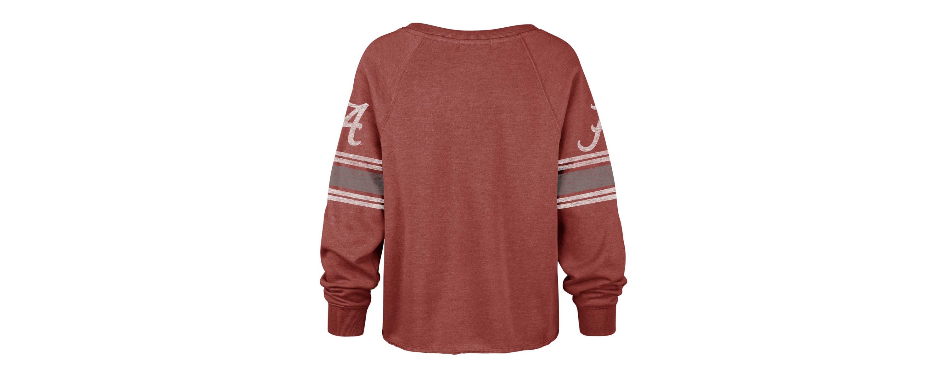 Alabama Crimson Tide NCAA Alabama Tide Allie Modest Raglan Long Sleeve Cropped T-Shirt