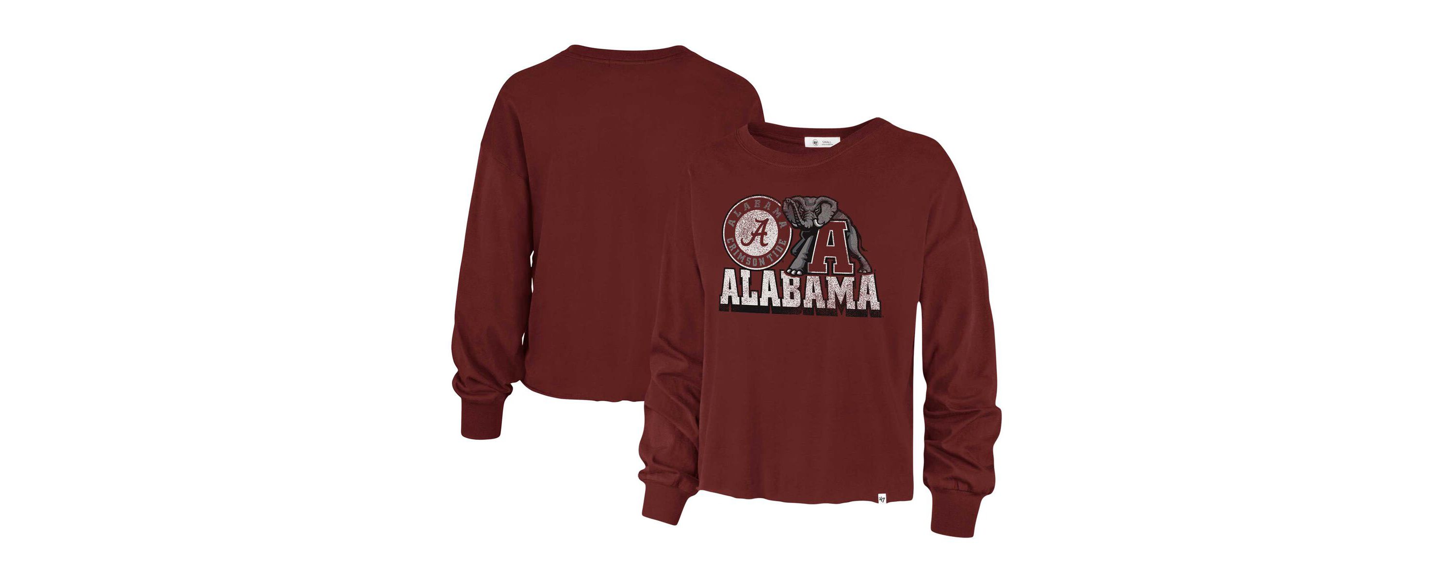 Alabama Crimson Tide NCAA Alabama Tide Bottom Line Parkway Long Sleeve High Waist T-Shirt