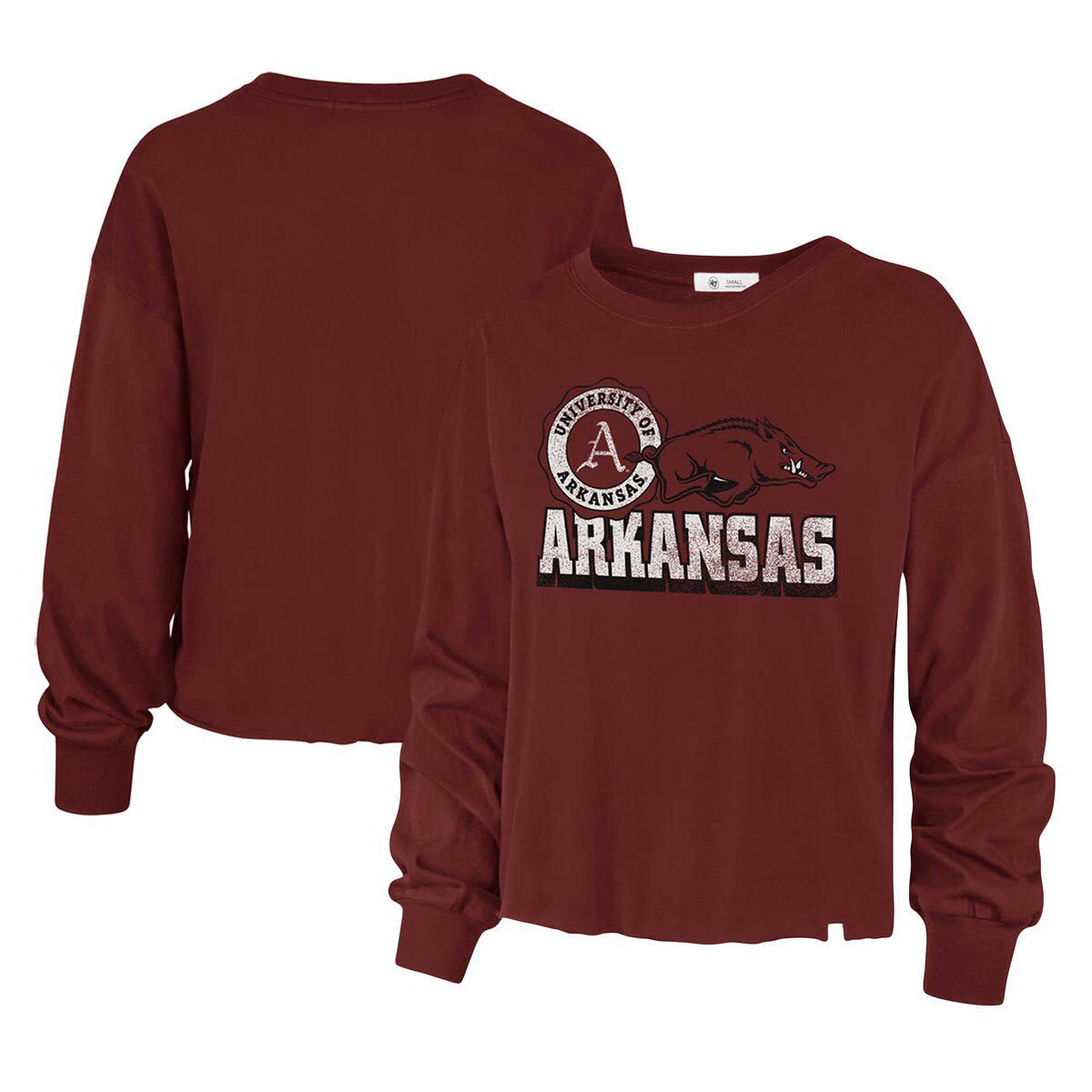 NCAA Arkansas Razorbacks Bottom Line Parkway Long Sleeve High Waist T-Shirt